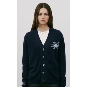 LERET LERET No. 90 Navy Cardigan Sweater Mongolian Cashmere Limited Edition XXS